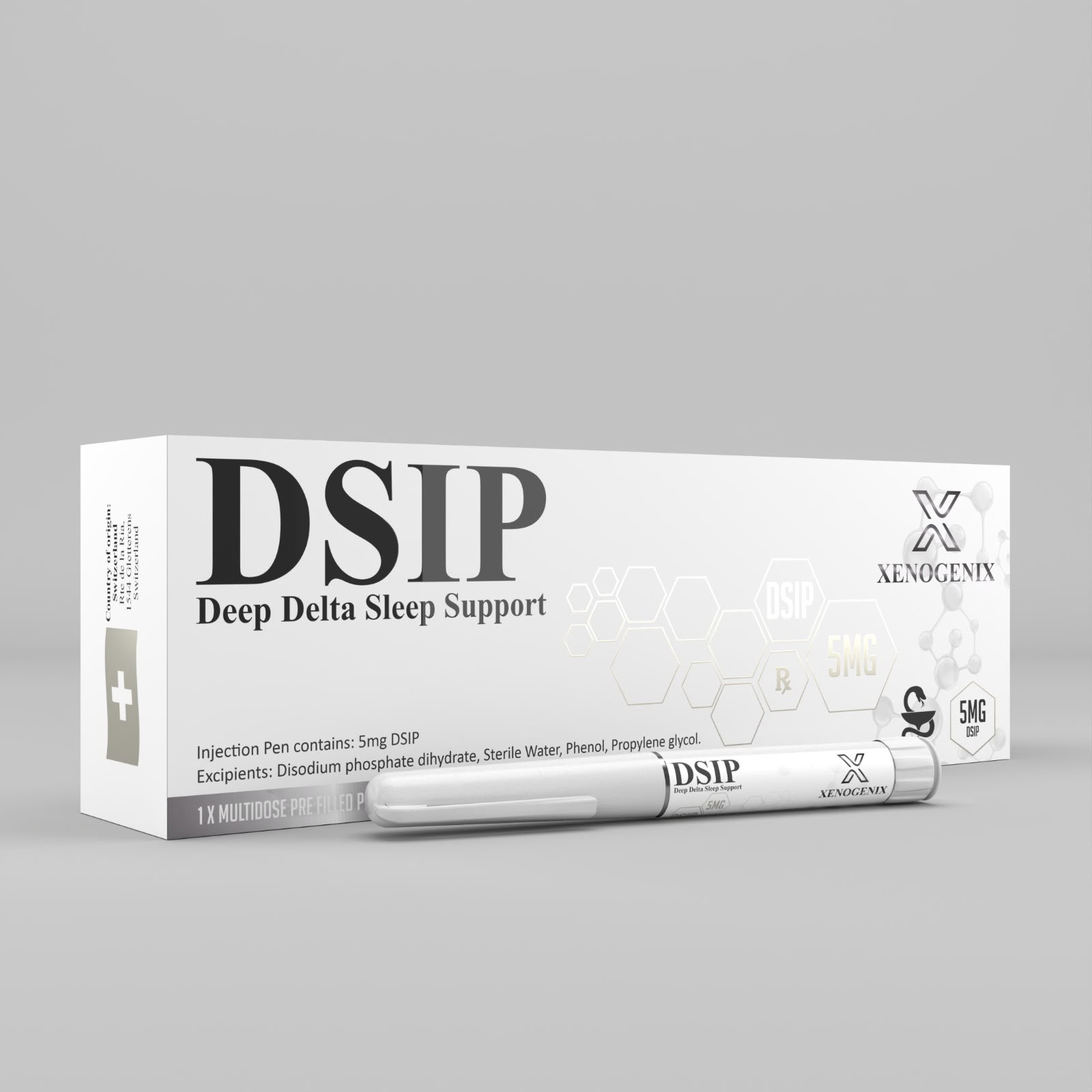 DSIP 5mg Pre-Filled Pen Peptide Pens — 5mg DSIP in a multidose pre-filled pen.