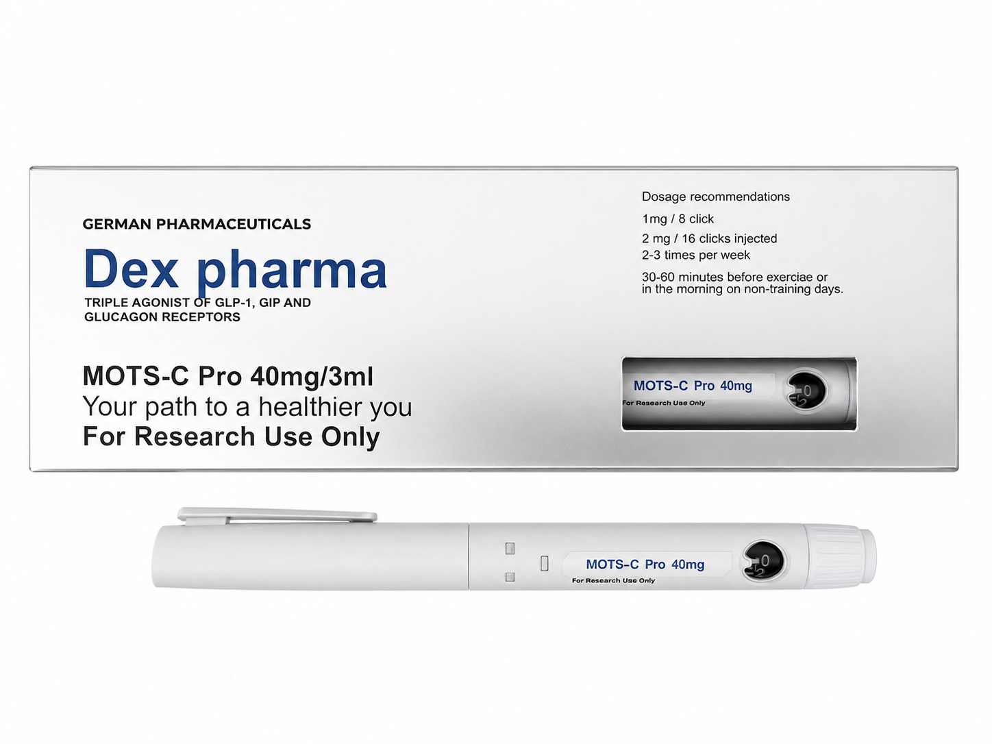 MOTS-C Pro 40mg Metabolic — Mitochondrial energy, pen-delivered.